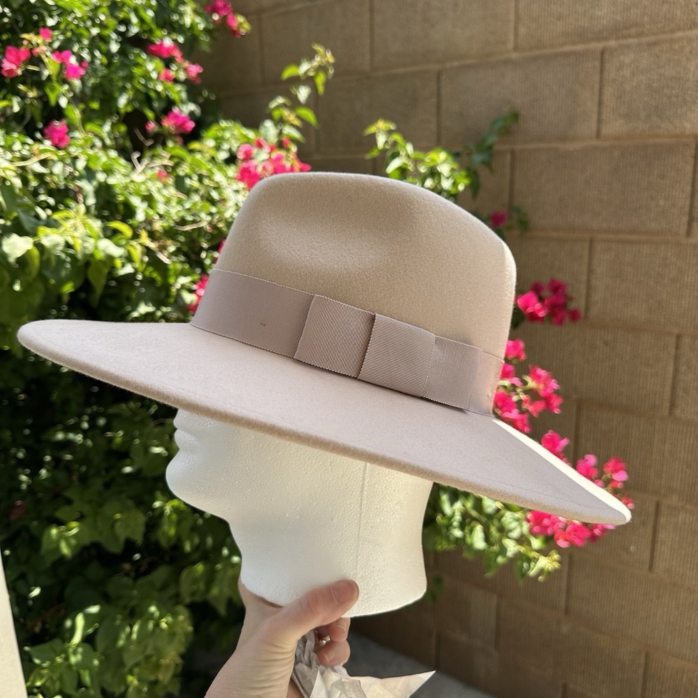 Brixton Soft Wide Brimmed Hat Felt Wool Fawn Size M‎ (7 1/4) Western Boho